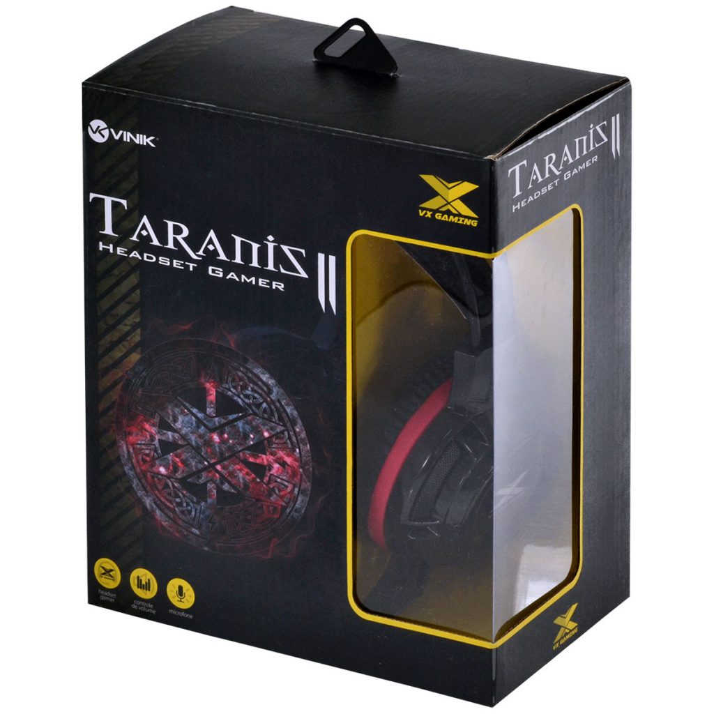 HEADSET VX GAMING TARANIS V2 P2 COM MICROFONE PRETO E