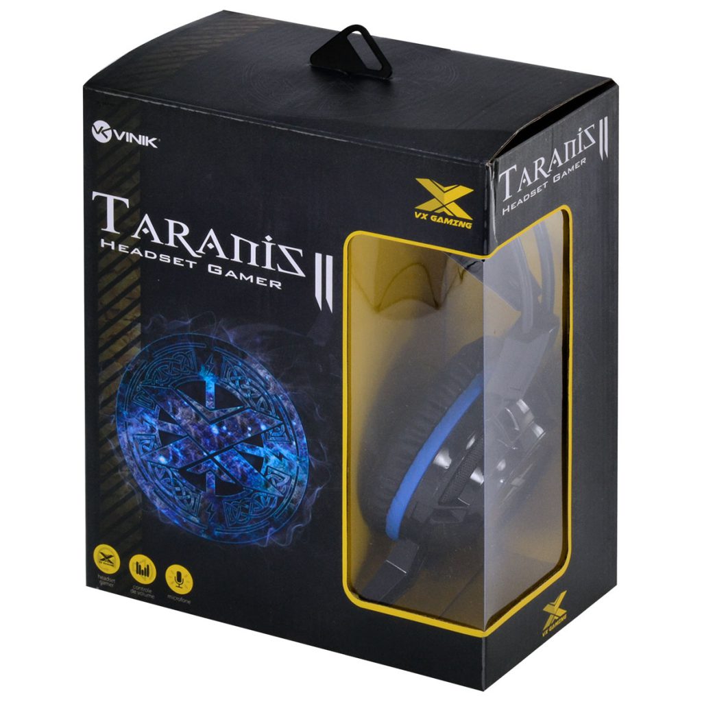 HEADSET VX GAMING TARANIS V2 P2 COM MICROFONE PRETO E